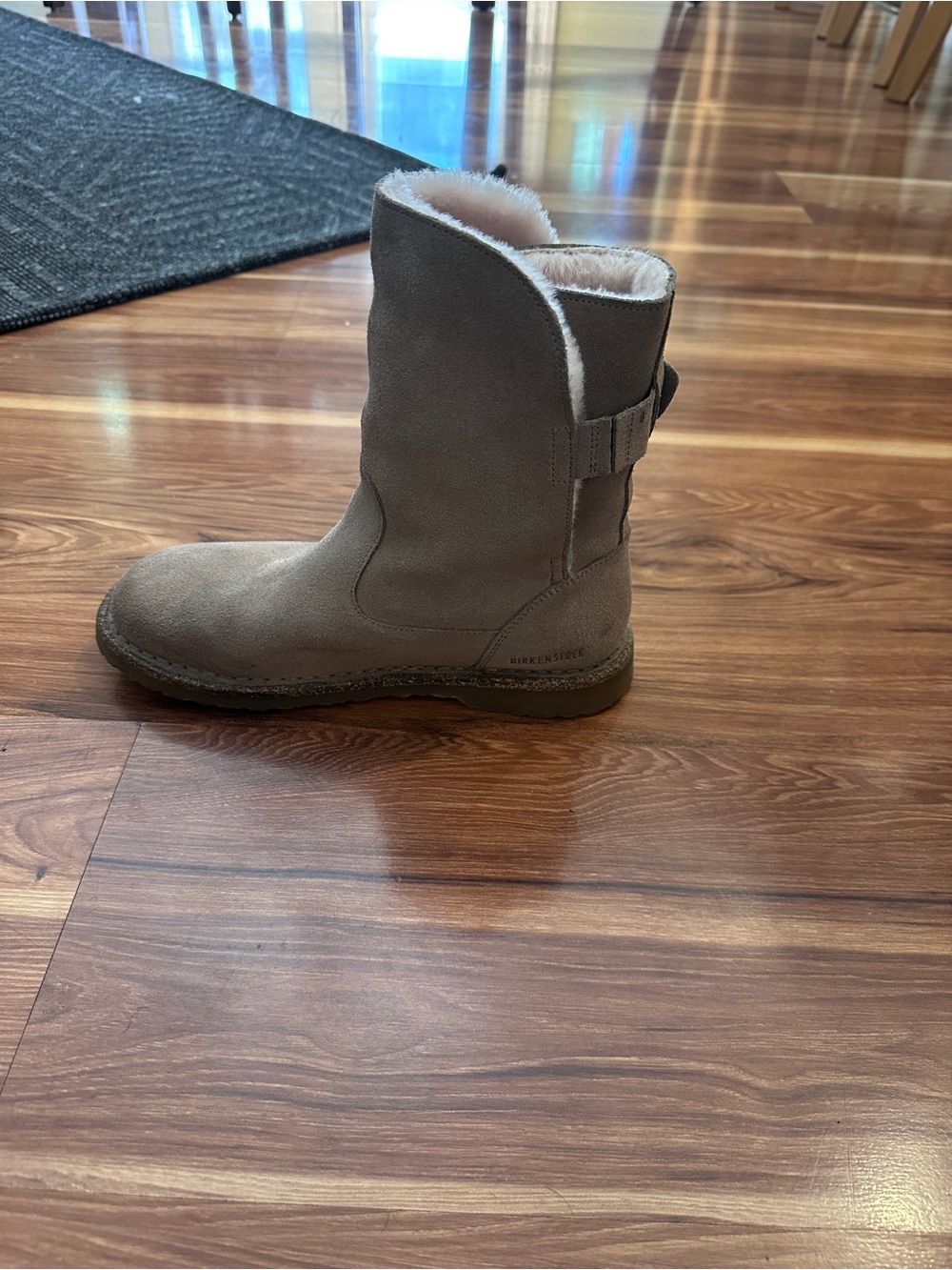 Birkenstock Taupe Suede Shearling-Lined Pull-On Boot